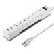 Swivel Power Strip 6 Outlet Surge Protector With USB Ports