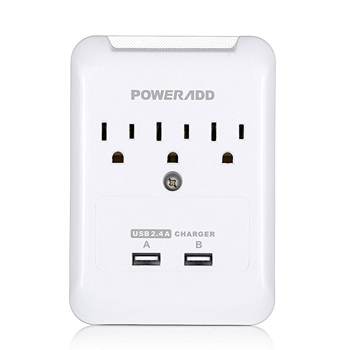 UL Listed USB Wall Outlet Surge Protector Power Strip