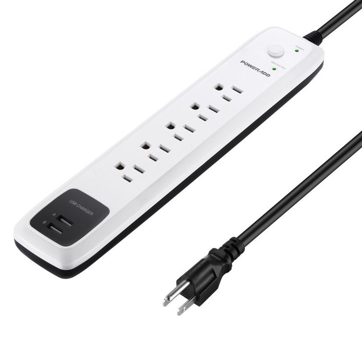 5 Outlet Surge Protector Laptop / Computer Power Strip