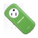 360° Electrical Outlet Green Power Strip With USB Charger