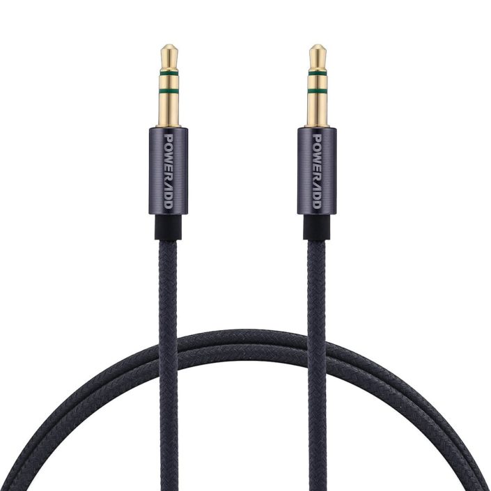 Durable Tangle Free Aux Cable With Gold-Plated Connector 3.5 MM Male to Male AUX Cable 3.3ft 1M For Car Stereo