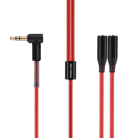 1 Male 2 Female Y Splitter Audio Aux Cable 3.5 MM Jack