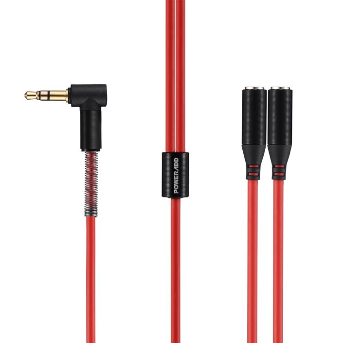 Stereo Audio 3.5 MM Jack Splitter 1 Male 2 Female 1 Male 2 Female Y Splitter Audio Aux Cable 3.5 MM Jack