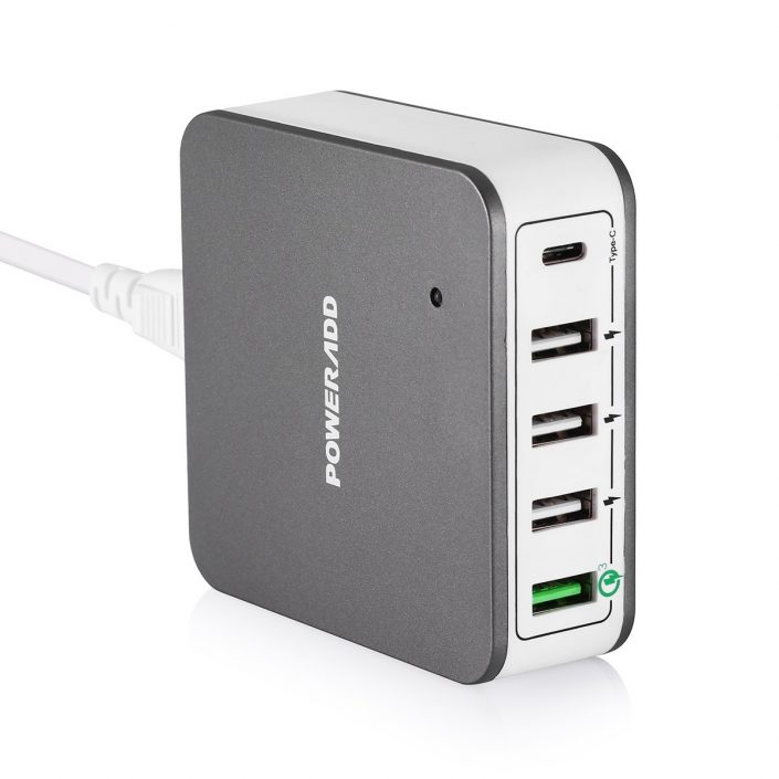 Multiple USB Port Charger Built-in Safety System USB Type C Wall Charger Quick Charge 3.0 & Smart USB Charging Station