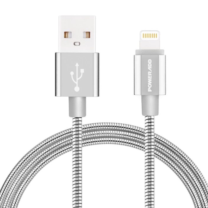 1M Lightning to USB Cable for iPhone iPad iPod Silver Apple MFi Certified Lightning To USB Cable