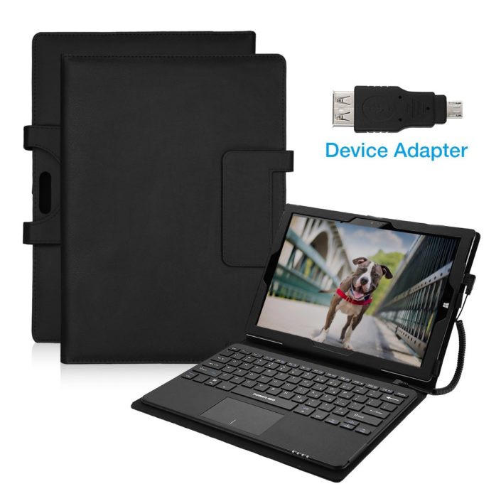 Wired Keyboard With Touchpad For Tablets, Smartphones Magnetic Detachable Mini Portable Keyboard Leather Case