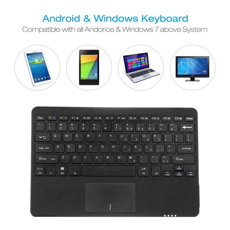 Poweradd 78 Keys Micro USB QWERTY Keyboard With Touchpad Wired