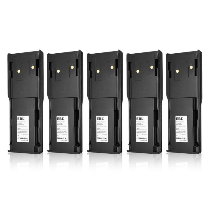 Black Color Motorola Two Way Radio Batteries 5-Pack Replacement Motorola Radio Battery Pack