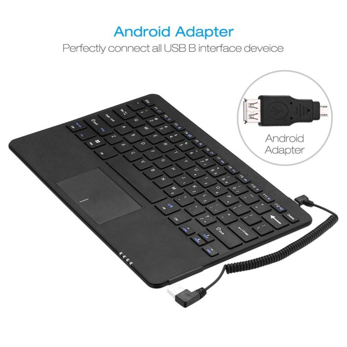 Poweradd 78 Keys Micro USB QWERTY Keyboard With Touchpad Wired