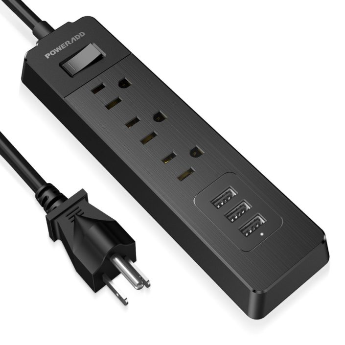 Poweradd Electrical Power Strip Surge Protector For Home / Office